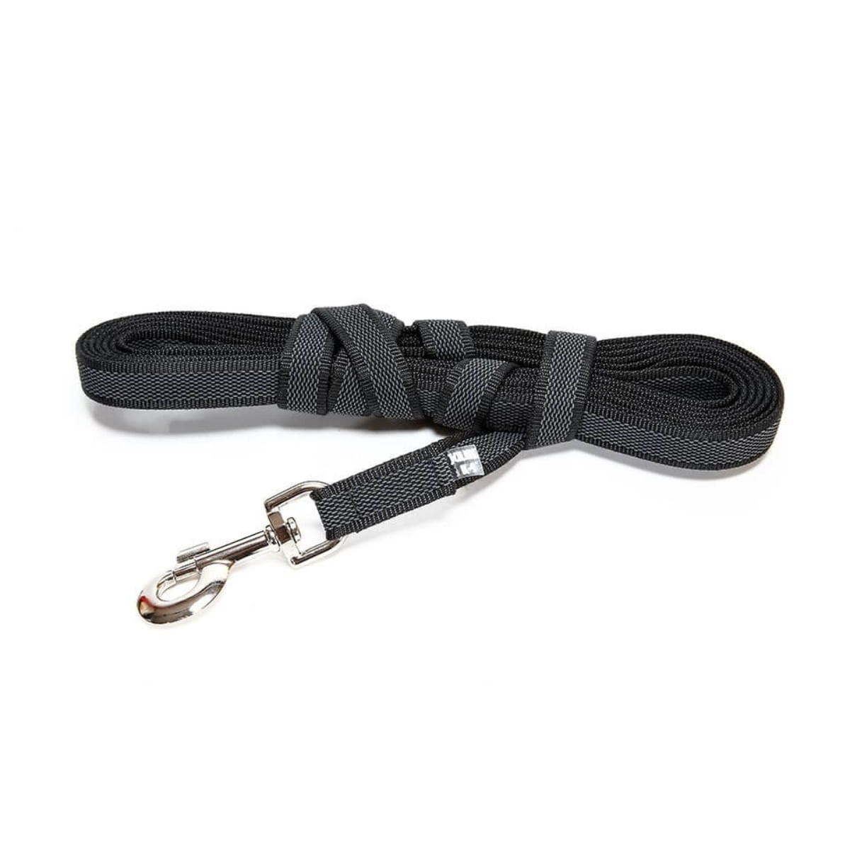 JULIUS-K9 Color &amp; Gray, lesă antiderapantă cu mâner câini, textil, bandă JULIUS-K9 Color &amp; Gray, lesă antiderapantă cu mâner câini, 50kg, textil, bandă, 20mm x 5m, negru