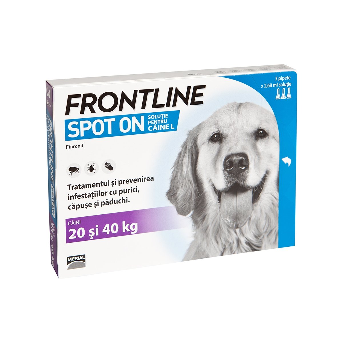 FRONTLINE Spot-On, soluție antiparazitară, câini 20-40kg, 3 pipete - 1 | YEO