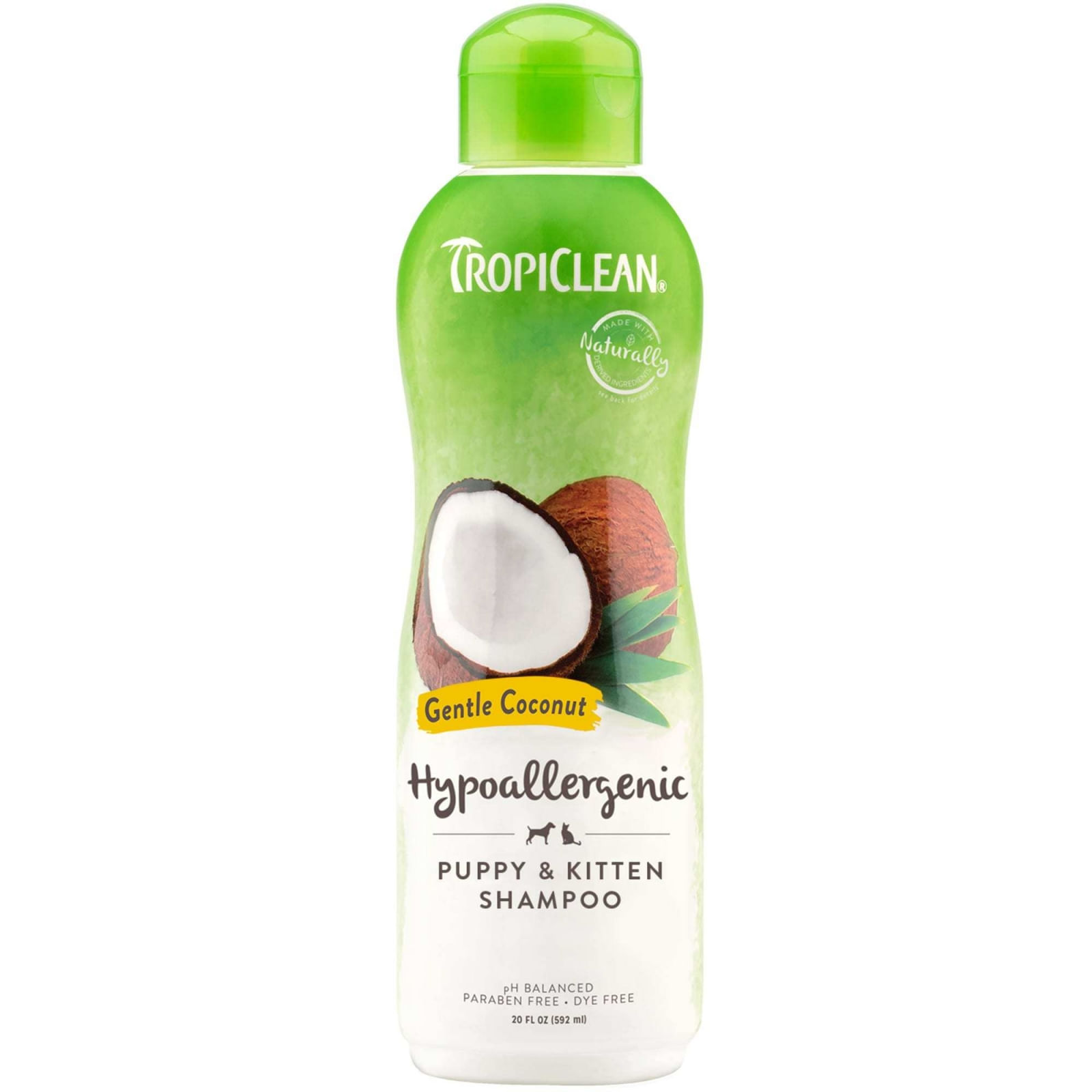 Sampon TropiClean Puppy & Kitten cu Cocos, 592 ml