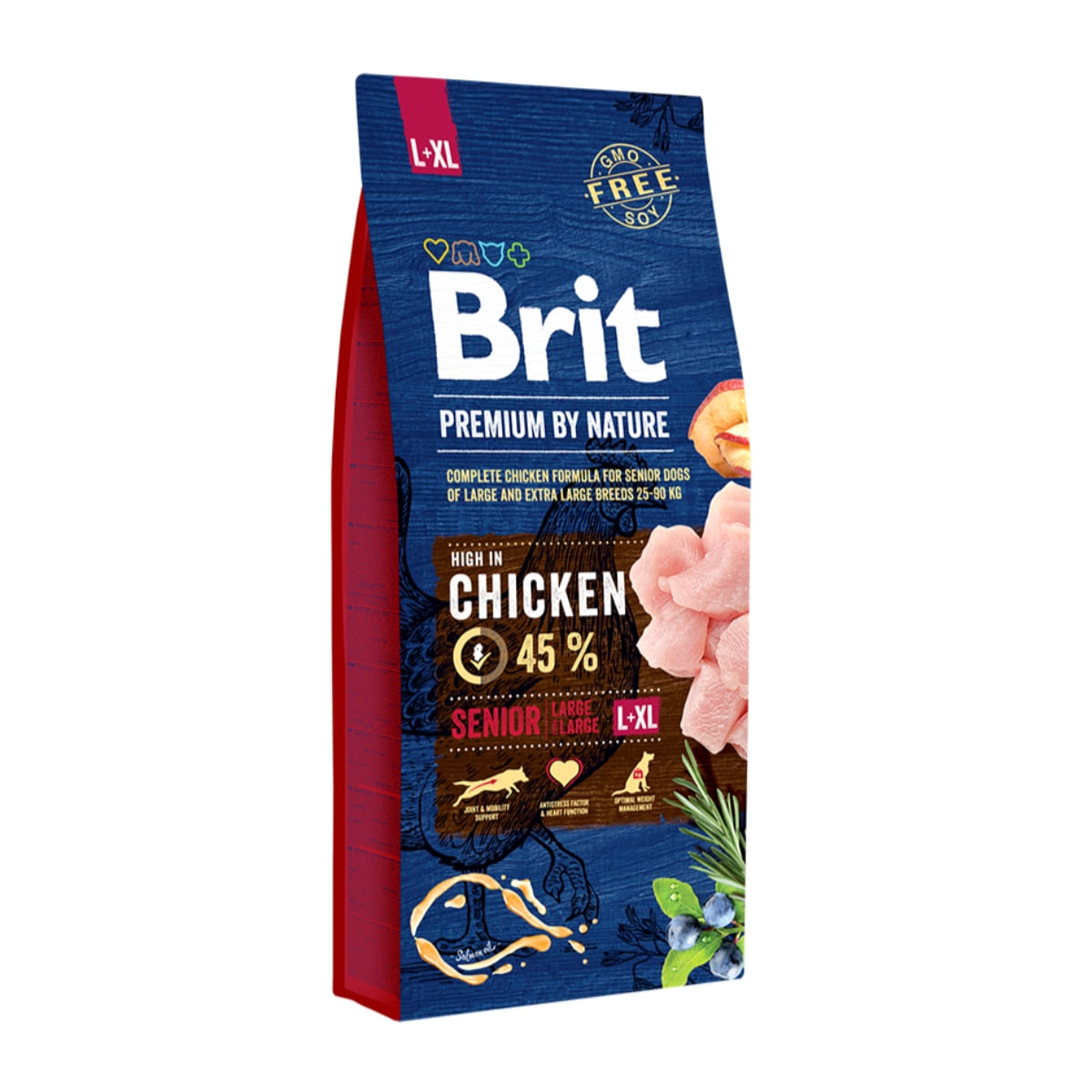 BRIT Premium By Nature Senior Large Breed, L-XL, Pui, hrană uscată câini senior, 15kg - 1 | YEO