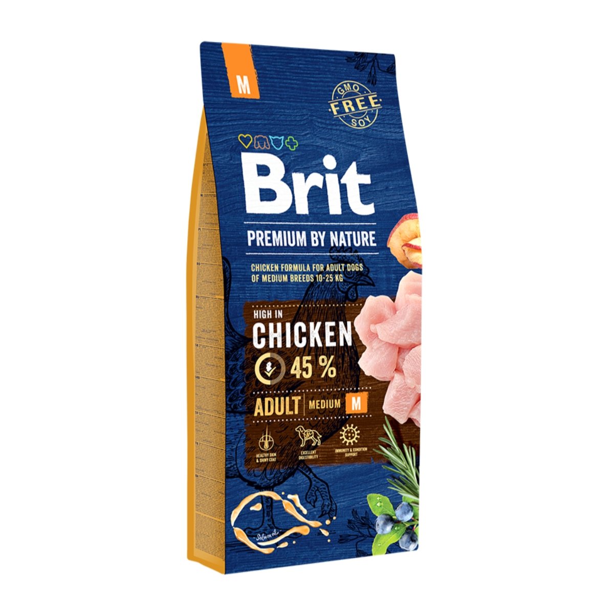 BRIT Premium By Nature Adult Medium Breed, M, Pui, hrană uscată câini, 15kg