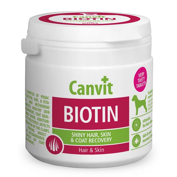 CANVIT Biotin, supliment piele & blană câini CANVIT Biotin, XS-S, supliment piele & blană câini, flacon, 230g