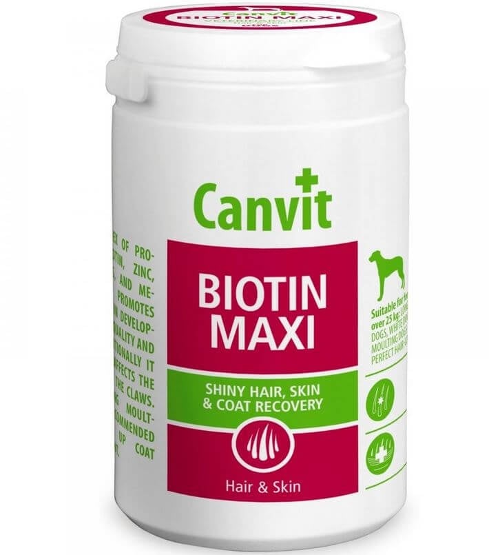 CANVIT Biotin Maxi, supliment piele & blană câini CANVIT Biotin Maxi, M-XL, supliment piele & blană câini, flacon, 230g