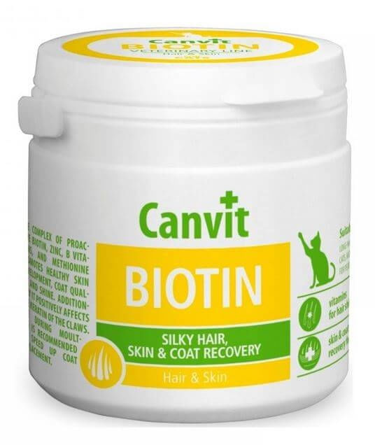 CANVIT Biotin, supliment piele & blană pisici, flacon, 100g