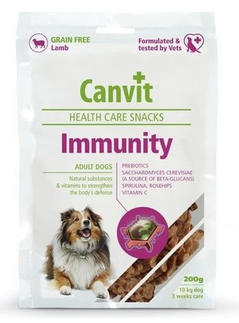 CANVIT Immunity, XS-XL, Miel, punguță recompense funcționale câini, imunitate, 200g