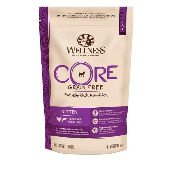 Hrana Uscata Wellness Core Kitten Dry Curcan si Somon, 300 g