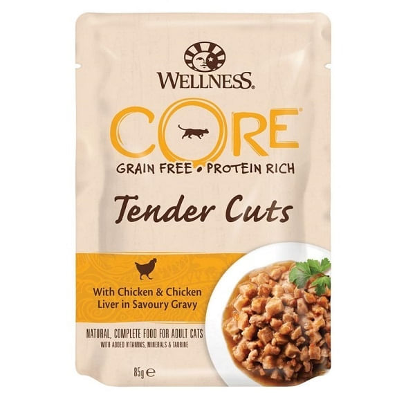 Wellness Core Cat Tender Cuts cu Pui si Ficat, in Sos, 85 g - 1 | YEO