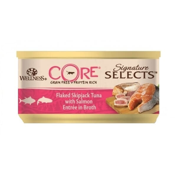 Hrana Umeda Wellness Core Signature Select cu Ton si Somon, in Supa, 79 g