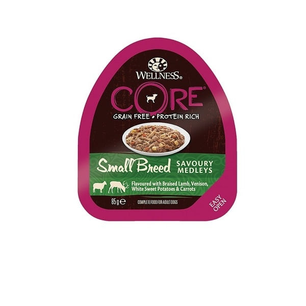 Hrana Umeda Wellness Core Small Breed Savoury, Miel si Vanat, 85g