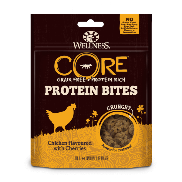 Recompense Wellness Core Protein Bites Crunchy, Pui si Cirese, 170g - 1 | YEO