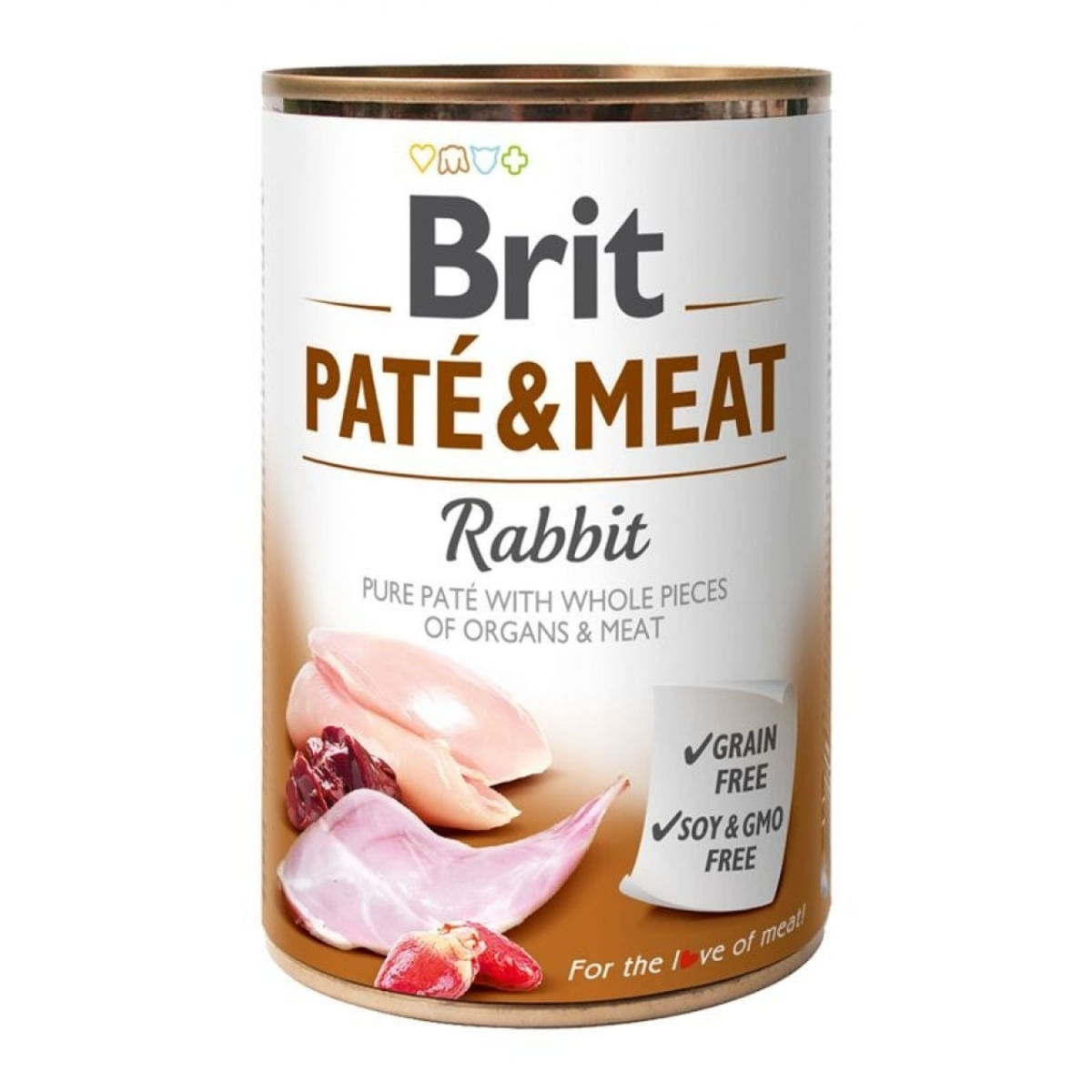 BRIT Pate & Meat, Iepure, conservă hrană umedă fără cereale câini, (pate cu bucăți de carne), 400g - 2 | YEO