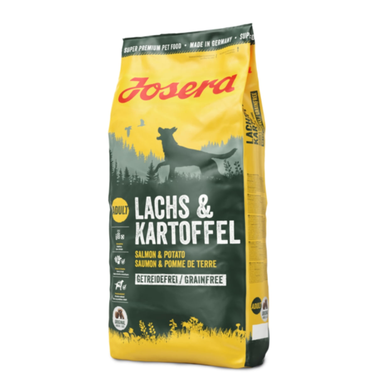 JOSERA Somon & Cartofi, XS-XL, Somon, hrană uscată fără cereale câini senior, 15kg