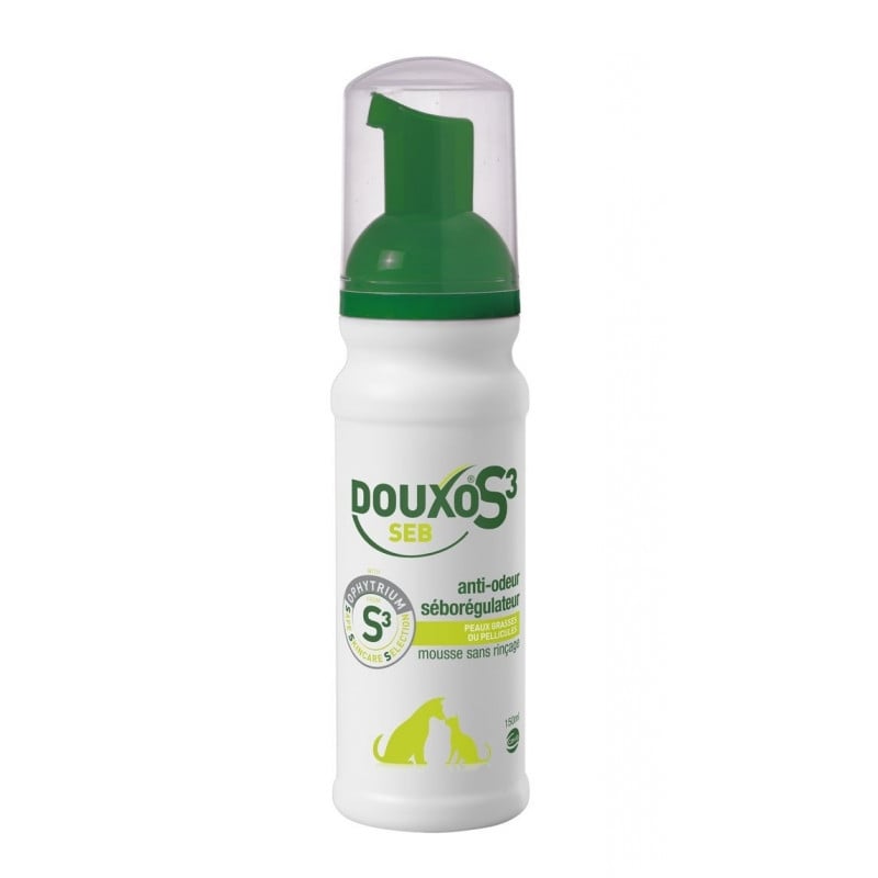 DOUXO S3 Seb, spumă câini și pisici, anti-mătreață, flacon, 150ml