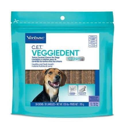 Veggiedent Dental Chew Virbac FR3SH M (10-30 kg), 15 bucati