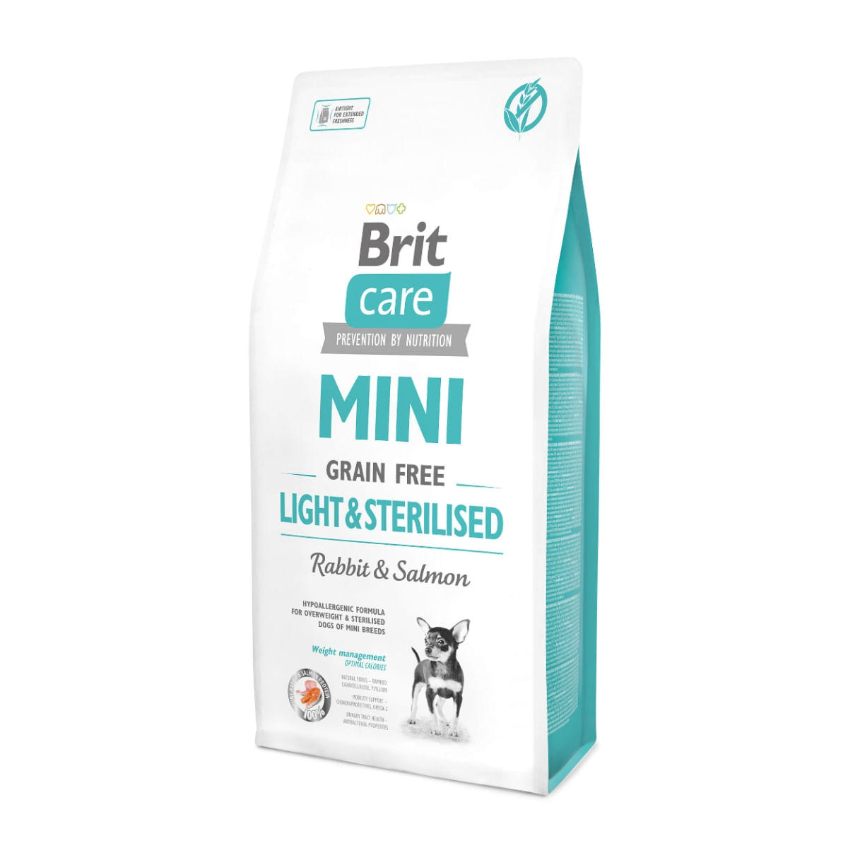 BRIT Care Mini Light & Sterilised, XS-S, Iepure, hrană uscată fără cereale câini sterilizați, 7Kg - 1 | YEO