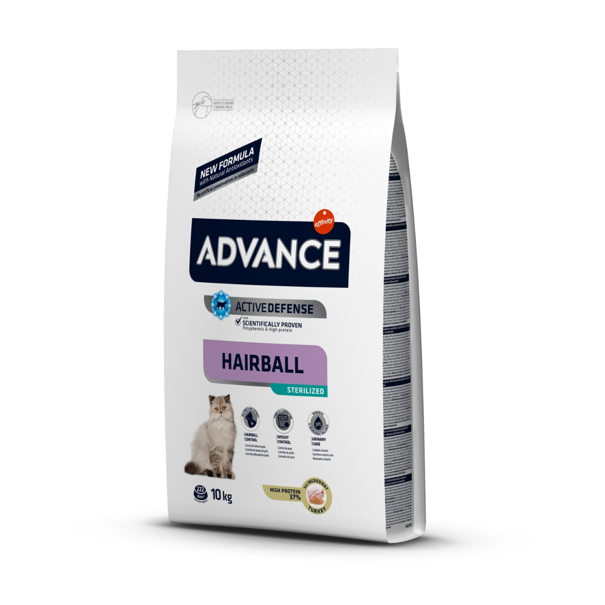 ADVANCE Cat Hairball Sterilized, Curcan, hrană uscată pisici sterilizate ADVANCE Hairball Sterilized, Curcan, hrană uscată pisici sterilizate, limitarea ghemurilor de blană, 10kg