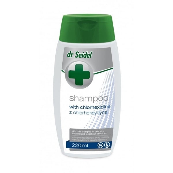 DR SEIDEL Clorhexidina 3%, șampon câini, antibacterian / antifungic, neparfumat, flacon, 220ml