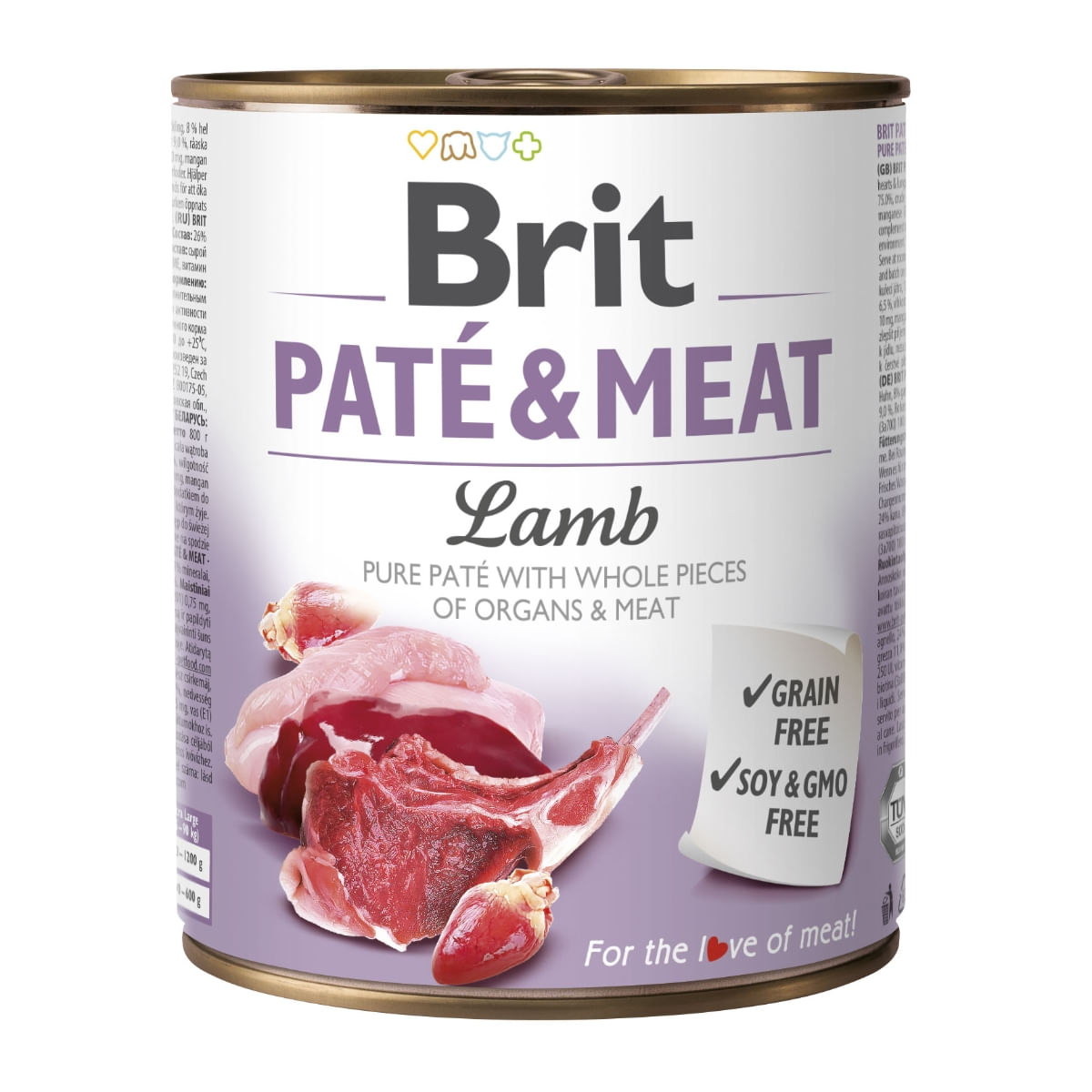 BRIT Pate & Meat, Miel, conservă hrană umedă fără cereale câini, (pate cu bucăți de carne), 800g - 1 | YEO