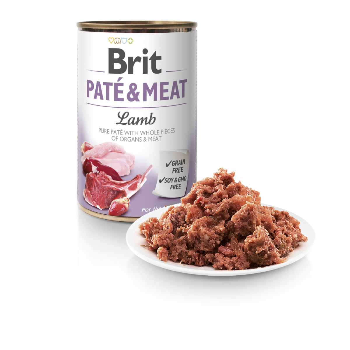 BRIT Pate & Meat, Miel, conservă hrană umedă fără cereale câini, (pate cu bucăți de carne), 800g - 2 | YEO