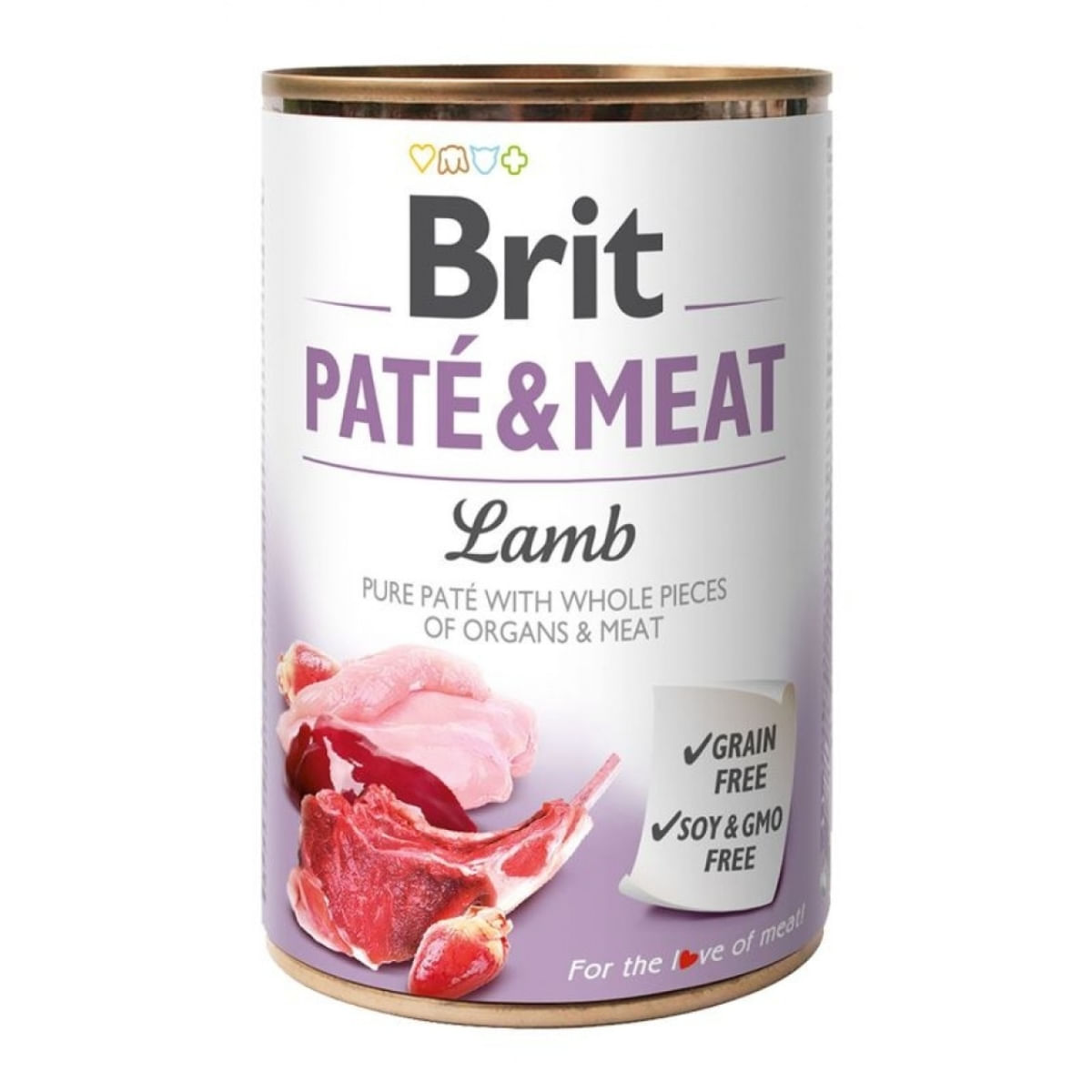 BRIT Pate & Meat, Miel, conservă hrană umedă fără cereale câini, (pate cu bucăți de carne), 400g - 3 | YEO