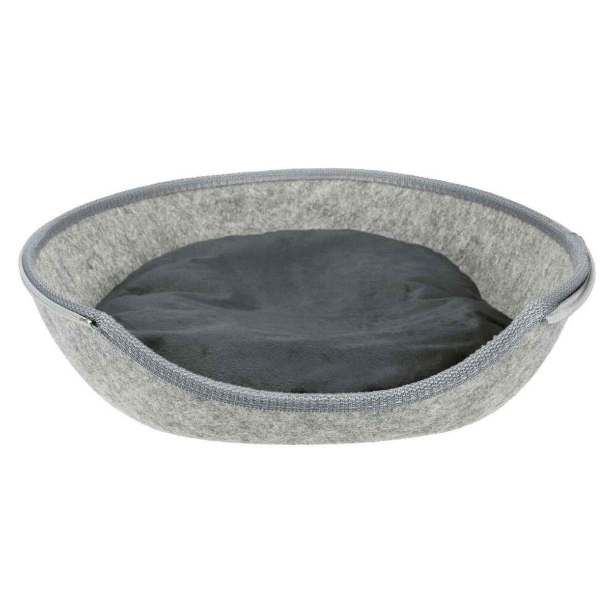 TRIXIE Luna, coș oval câini și pisici, poliester, husă detașabilă, gri TRIXIE Cave Luna cu Fermoar, coș oval câini și pisici, XS-S, poliester, gri, 58 x 39 x 54 cm - 2 | YEO