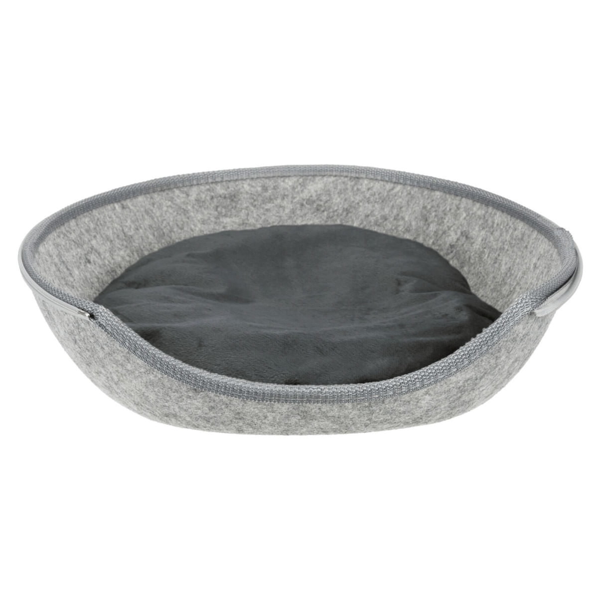 TRIXIE Luna, coș oval câini și pisici, poliester, husă detașabilă, gri TRIXIE Cave Luna cu Fermoar, coș oval câini și pisici, XS, poliester, gri, 40 x 24 x 46 cm - 2 | YEO