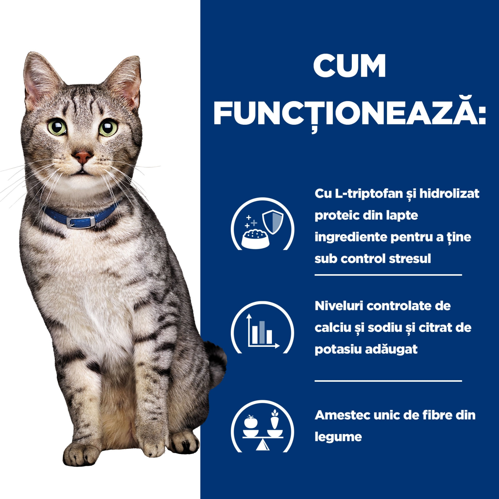 HILL&#039;S Prescription Diet c/d Stress + Metabolic, Pui, dietă veterinară pisici, hrană uscată, sistem urinar, sistem nervos, metabolism, 1.5kg