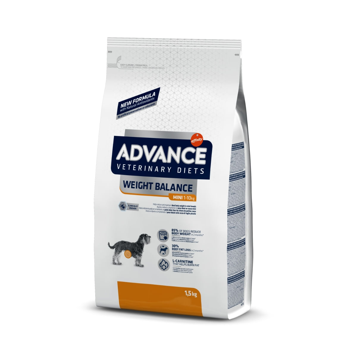 ADVANCE Veterinary Diets Dog Weight Balance Mini, XS-S, dietă veterinară, hrană uscată câini, afecțiuni metabolice (obezitate) ADVANCE Veterinary Diets Weight Balance Mini, XS-S, dietă veterinară câini,  hrană uscată, metabolism (obezitate si diabet), 1.