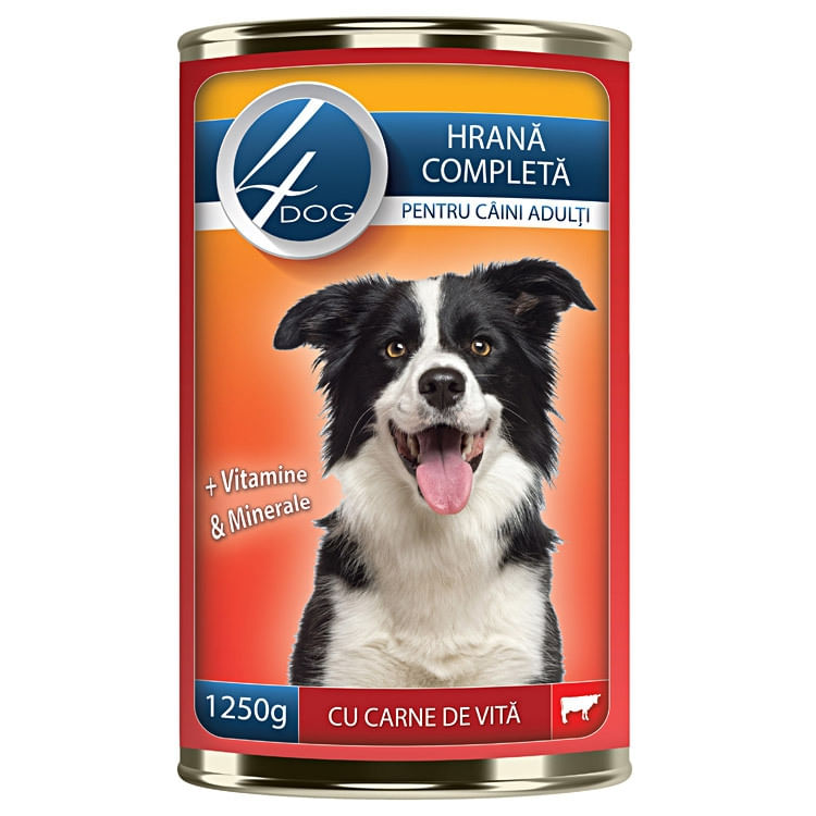 4Dog Conserva cu Carne de Vita, 1250 g - 1 | YEO