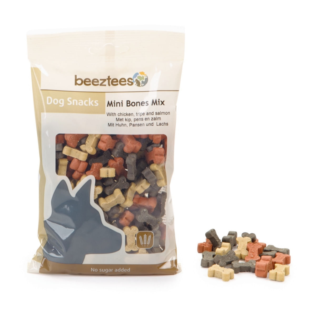 BEEZTEES Snack Mini Oase Mix, recompense câini, cu Pui și Somon, 150g - 1 | YEO