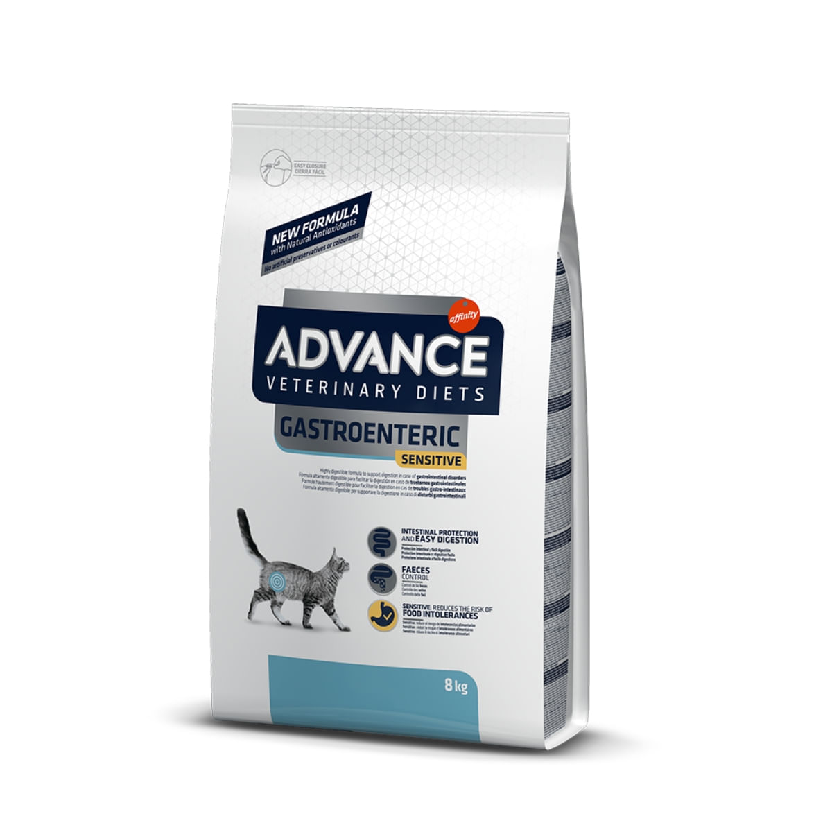 ADVANCE Veterinary Diets Cat Gastro Sensitive, dietă veterinară, hrană uscată pisici, afecțiuni digestive ADVANCE Veterinary Diets Gastroenteric Sensitive, dietă veterinară pisici, hrană uscată, sistem digestiv, 8kg - 1 | YEO