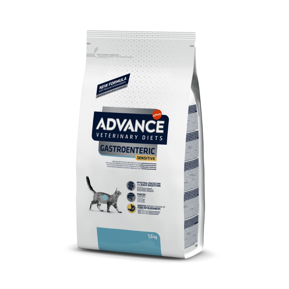 ADVANCE Veterinary Diets Cat Gastro Sensitive, dietă veterinară, hrană uscată pisici, afecțiuni digestive ADVANCE Veterinary Diets Gastroenteric Sensitive, dietă veterinară pisici, hrană uscată, sistem digestiv, 1.5kg