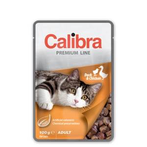 Calibra Cat Pouch Premium Adult Duck and Chicken 100 g