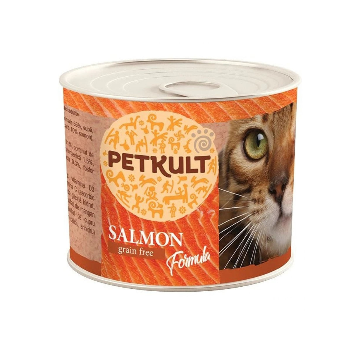 PETKULT Somon, conservă hrană umedă fără cereale pisici, 185g - 1 | YEO