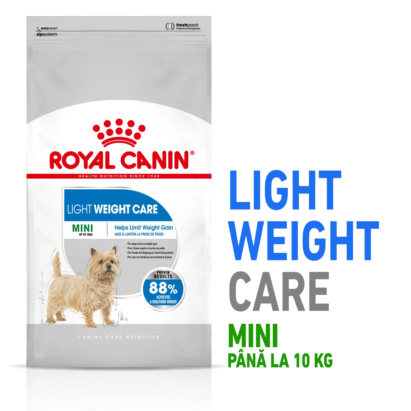 Royal Canin Mini Light Weight Care Adult, hrană uscată câini, managementul greutății, 1kg