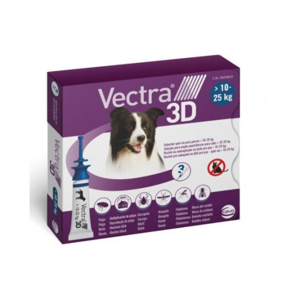 Vectra 3D, spot-on, solutie antiparazitara, caini Vectra 3D, spot-on, soluție antiparazitară, câini 10-25 kg, 3 pipete - 1 | YEO