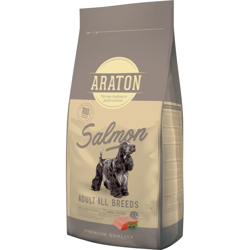 Araton Dog Adult Somon & Orez, 15 Kg