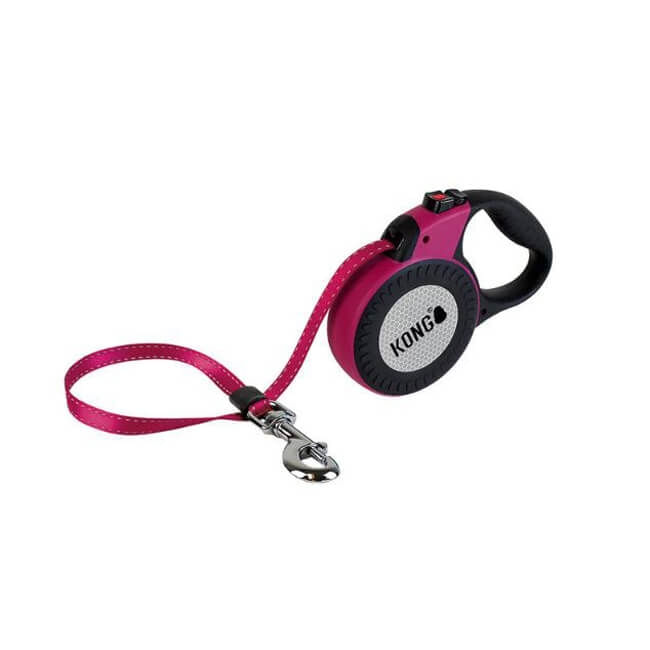 Lesa Retractabila Kong Reflect L, 5m-50 Kg, Fucsia