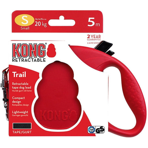 Lesa Retractabila Kong Terrain S, 5m-20 Kg, Rosu