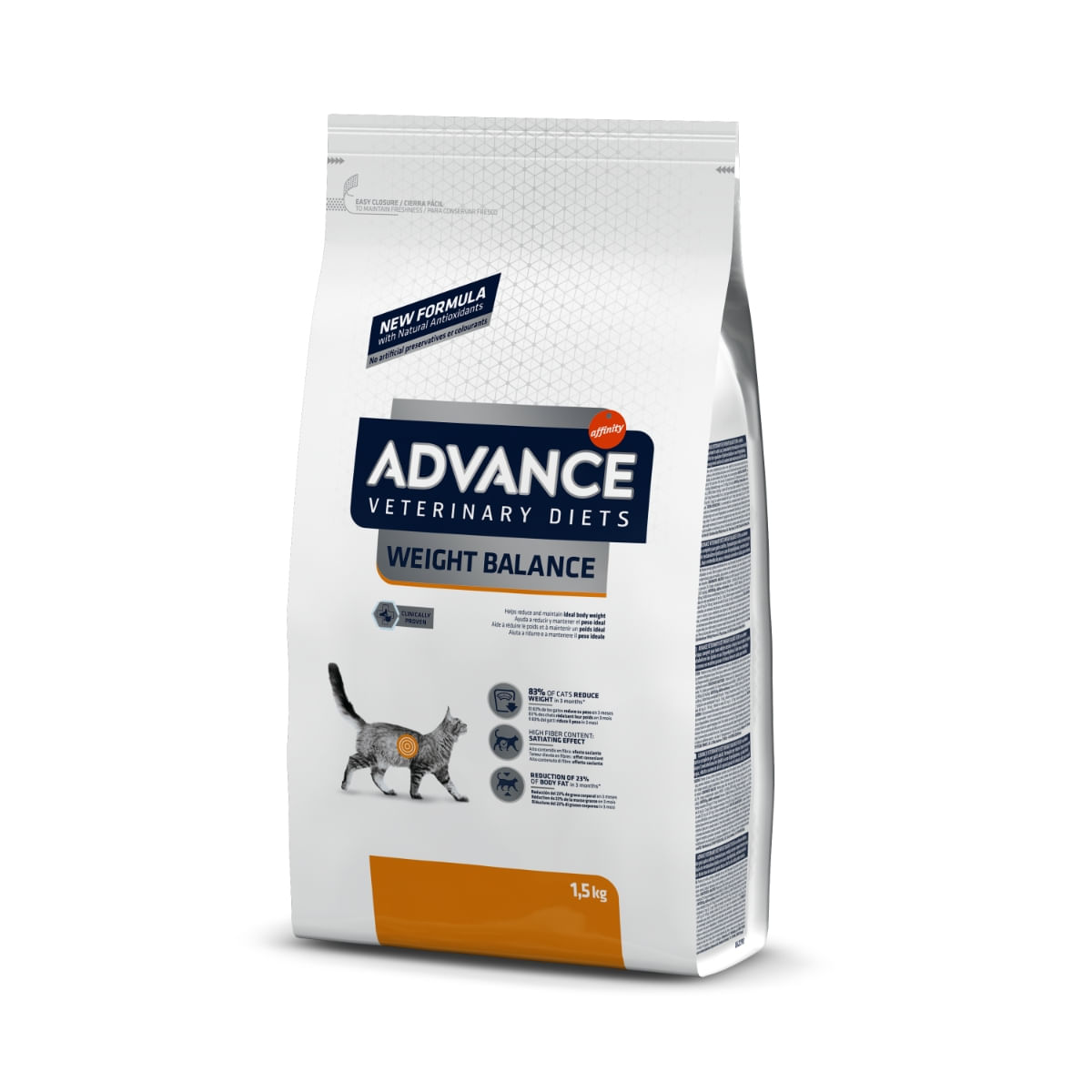 ADVANCE Veterinary Diets Cat Weight Balance, dietă veterinară, hrană uscată pisici, afecțiuni metabolice (obezitate) ADVANCE Veterinary Diets Weight Balance, dietă veterinară pisici, hrană uscată, metabolism (obezitate si diabet), 1.5kg