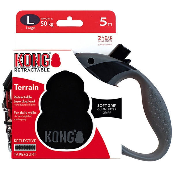 Lesa Retractabila Kong Terrain L, 5m-50 Kg, Negru