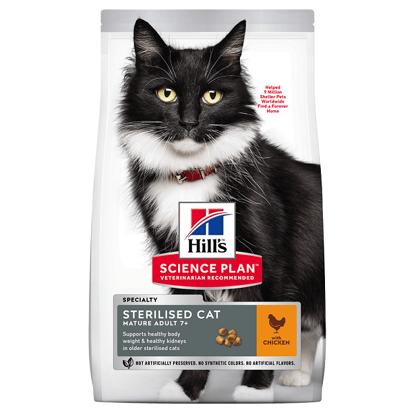 Hill\'s SP Feline Mature Sterilised Pui, 300 g