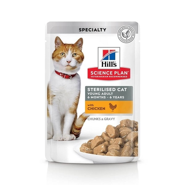 Hill\'s SP Feline Adult Sterilised Plic Pui, 85 g - 1 | YEO
