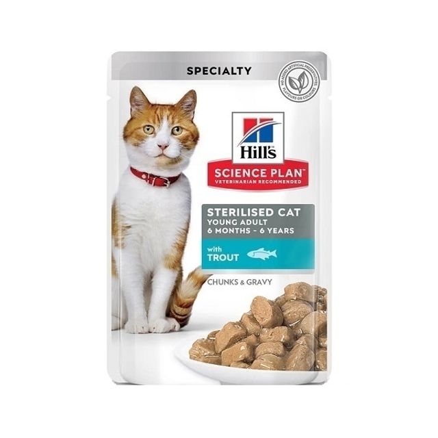 Hill's SP Feline Adult Sterilised Plic Pastrav, 85 g