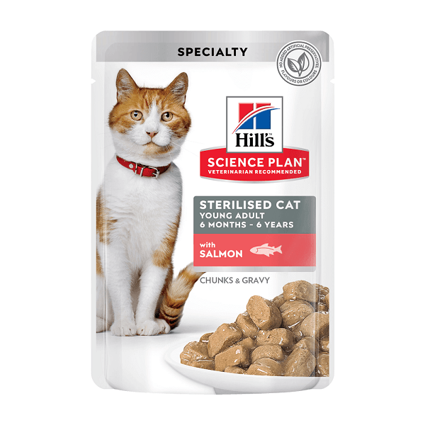 Hill\'s SP Feline Sterilised Plic Somon, 85 g