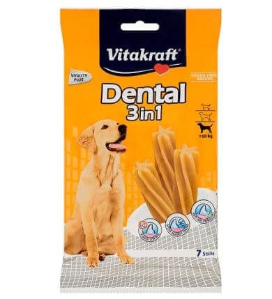 RECOMPENSE VITAKRAFT DENTAL SNACK 3IN1 MEDIUM, 180 G