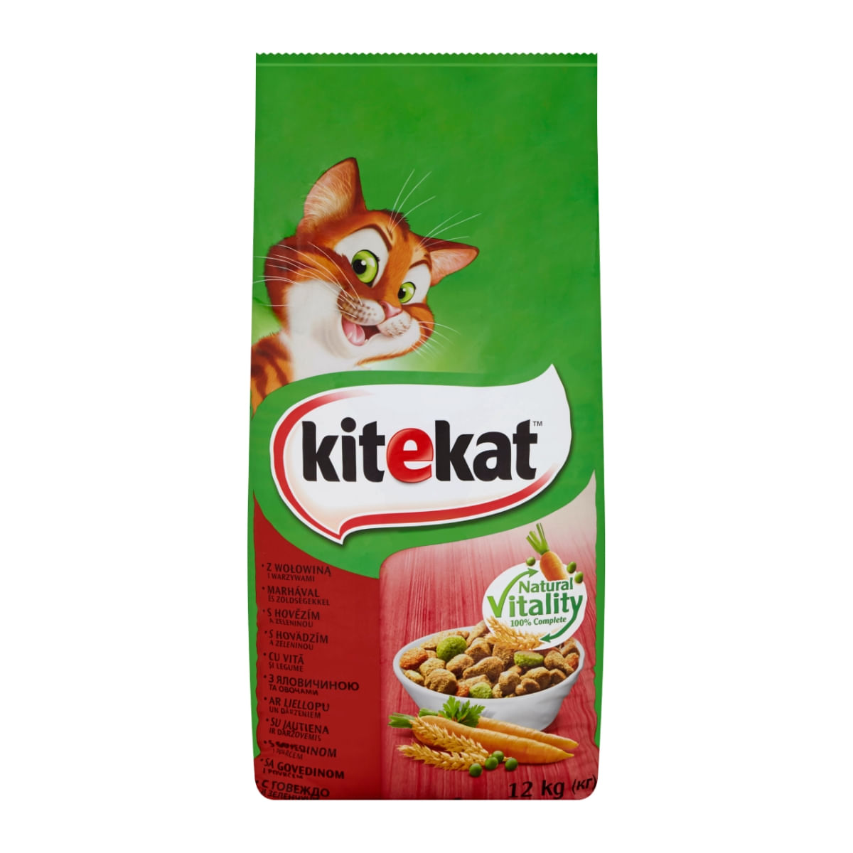 KITEKAT, Vită și legume, hrană uscată pisici, 12kg - 3 | YEO