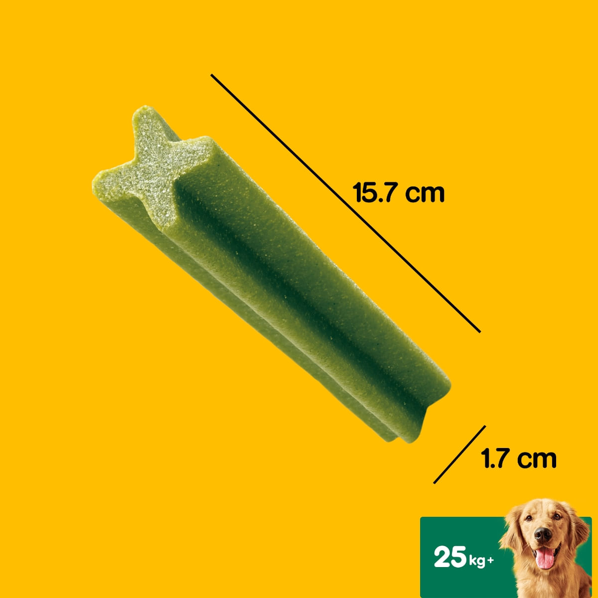 PEDIGREE DentaStix Daily Fresh, recompense câini talie mare, batoane, ceai verde, 7buc - 1 | YEO