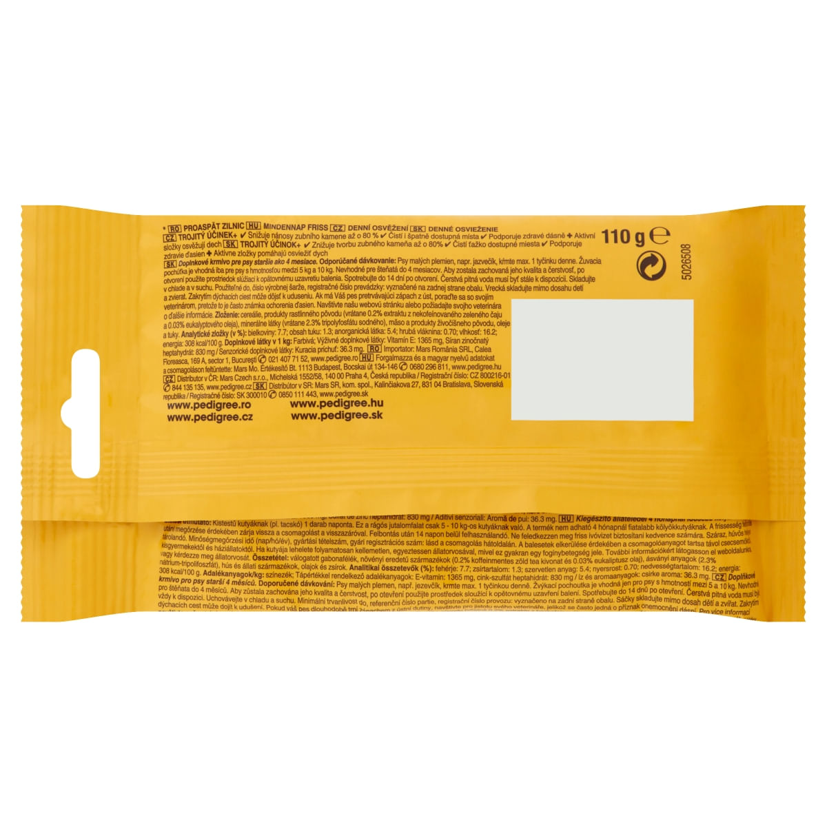 PEDIGREE DentaStix Daily Fresh, recompense câini talie mica, batoane, ceai verde, 7buc - 3 | YEO