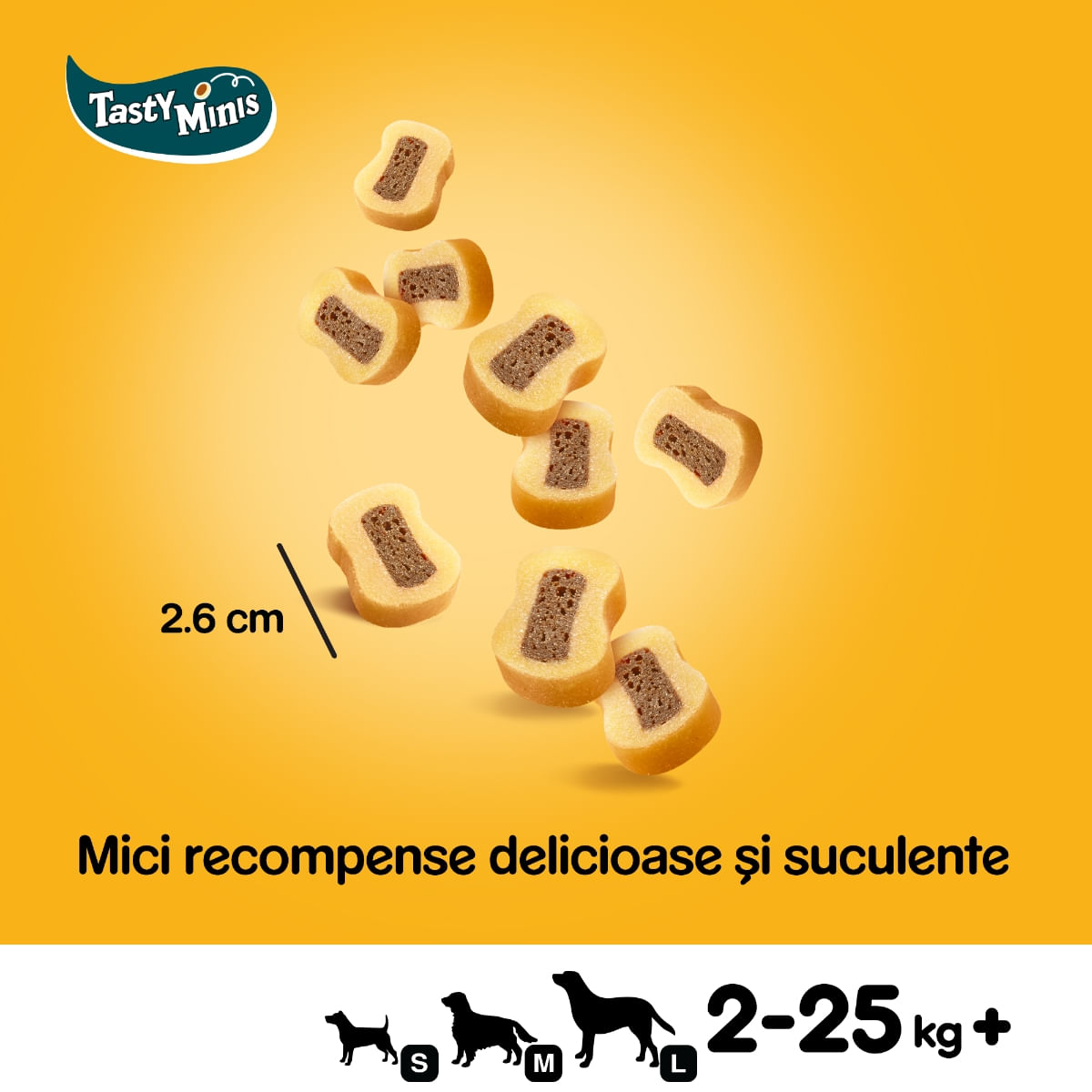 PEDIGREE Tasty Bites, recompense câini, feliuțe cu branză, 155g - 2 | YEO